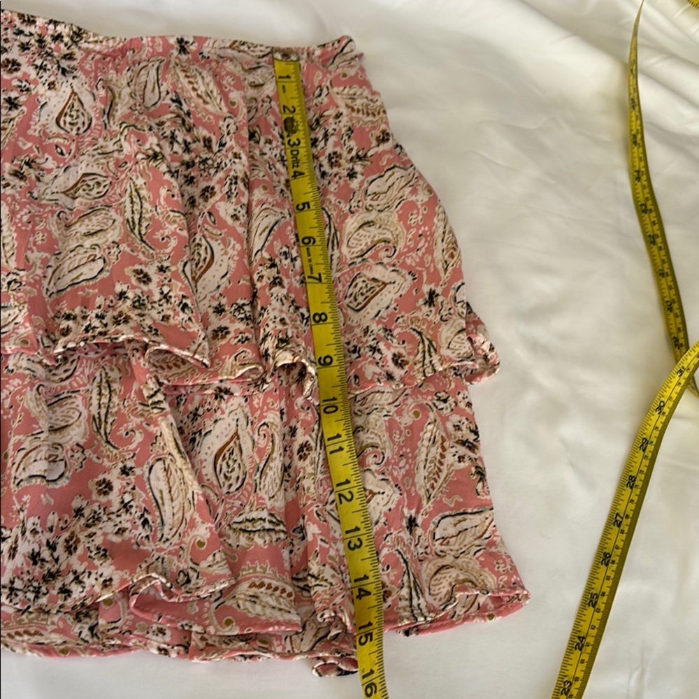 Zara Vibrant White and Orange Midi Skirt Size S - Picture 5 of 8
